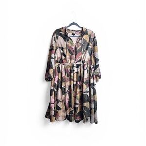 Torrid Beige and Pink Patterned Dress size 1